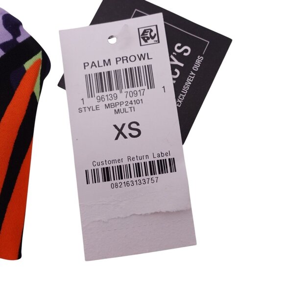 NWT Bar III Palm Prowl O-Ring Bikini Top Sz XS Multicolor Floral Push Up Lined - Picture 6 of 11